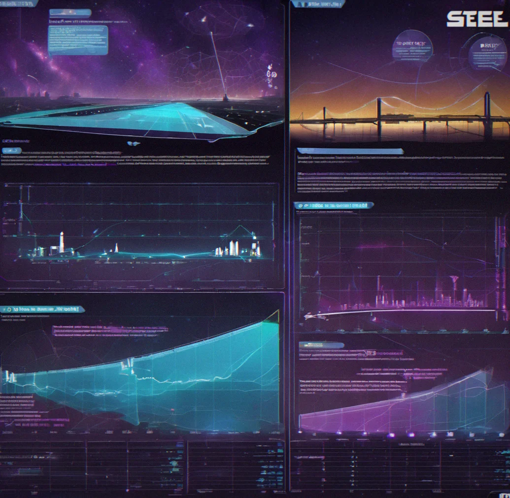 Resource availability chart showing declining steel reserves with corresponding price multiplier curve over in-game timeline